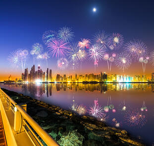 Silvester in der Supercity Dubai